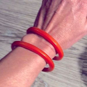 Set of 2 vintage 1950’s acrylic bangle bracelets